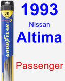 Passenger Wiper Blade for 1993 Nissan Altima - Hybrid