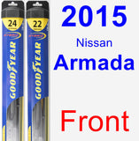 Front Wiper Blade Pack for 2015 Nissan Armada - Hybrid