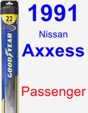 Passenger Wiper Blade for 1991 Nissan Axxess - Hybrid