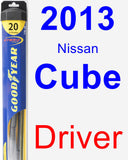 Driver Wiper Blade for 2013 Nissan Cube - Hybrid