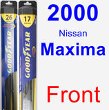 Front Wiper Blade Pack for 2000 Nissan Maxima - Hybrid