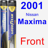 Front Wiper Blade Pack for 2001 Nissan Maxima - Hybrid