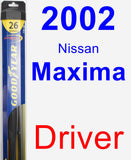 Driver Wiper Blade for 2002 Nissan Maxima - Hybrid