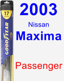 Passenger Wiper Blade for 2003 Nissan Maxima - Hybrid