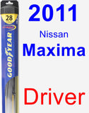 Driver Wiper Blade for 2011 Nissan Maxima - Hybrid