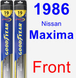 Front Wiper Blade Pack for 1986 Nissan Maxima - Hybrid