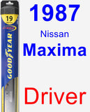 Driver Wiper Blade for 1987 Nissan Maxima - Hybrid