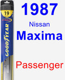 Passenger Wiper Blade for 1987 Nissan Maxima - Hybrid