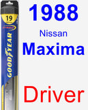 Driver Wiper Blade for 1988 Nissan Maxima - Hybrid