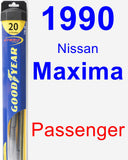 Passenger Wiper Blade for 1990 Nissan Maxima - Hybrid