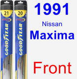 Front Wiper Blade Pack for 1991 Nissan Maxima - Hybrid