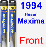 Front Wiper Blade Pack for 1994 Nissan Maxima - Hybrid