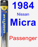 Passenger Wiper Blade for 1984 Nissan Micra - Hybrid