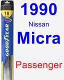 Passenger Wiper Blade for 1990 Nissan Micra - Hybrid