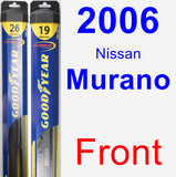 Front Wiper Blade Pack for 2006 Nissan Murano - Hybrid