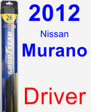 Driver Wiper Blade for 2012 Nissan Murano - Hybrid