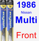 Front Wiper Blade Pack for 1986 Nissan Multi - Hybrid