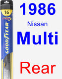 Rear Wiper Blade for 1986 Nissan Multi - Hybrid