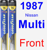 Front Wiper Blade Pack for 1987 Nissan Multi - Hybrid