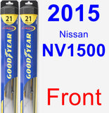 Front Wiper Blade Pack for 2015 Nissan NV1500 - Hybrid