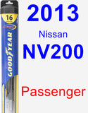 Passenger Wiper Blade for 2013 Nissan NV200 - Hybrid