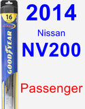 Passenger Wiper Blade for 2014 Nissan NV200 - Hybrid