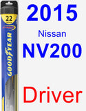 Driver Wiper Blade for 2015 Nissan NV200 - Hybrid