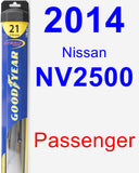 Passenger Wiper Blade for 2014 Nissan NV2500 - Hybrid