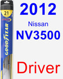 Driver Wiper Blade for 2012 Nissan NV3500 - Hybrid