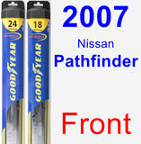 Front Wiper Blade Pack for 2007 Nissan Pathfinder - Hybrid