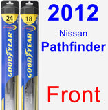 Front Wiper Blade Pack for 2012 Nissan Pathfinder - Hybrid