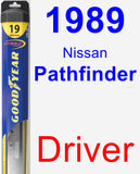 Driver Wiper Blade for 1989 Nissan Pathfinder - Hybrid