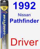 Driver Wiper Blade for 1992 Nissan Pathfinder - Hybrid