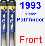 Front Wiper Blade Pack for 1993 Nissan Pathfinder - Hybrid