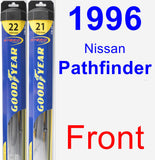 Front Wiper Blade Pack for 1996 Nissan Pathfinder - Hybrid