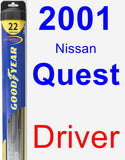 Driver Wiper Blade for 2001 Nissan Quest - Hybrid