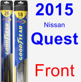 Front Wiper Blade Pack for 2015 Nissan Quest - Hybrid