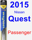 Passenger Wiper Blade for 2015 Nissan Quest - Hybrid