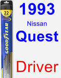 Driver Wiper Blade for 1993 Nissan Quest - Hybrid