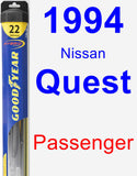 Passenger Wiper Blade for 1994 Nissan Quest - Hybrid