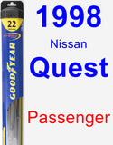 Passenger Wiper Blade for 1998 Nissan Quest - Hybrid