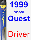 Driver Wiper Blade for 1999 Nissan Quest - Hybrid