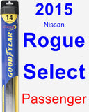 Passenger Wiper Blade for 2015 Nissan Rogue Select - Hybrid