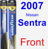 Front Wiper Blade Pack for 2007 Nissan Sentra - Hybrid