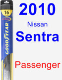 Passenger Wiper Blade for 2010 Nissan Sentra - Hybrid