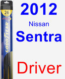 Driver Wiper Blade for 2012 Nissan Sentra - Hybrid