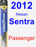 Passenger Wiper Blade for 2012 Nissan Sentra - Hybrid