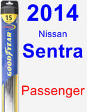 Passenger Wiper Blade for 2014 Nissan Sentra - Hybrid