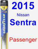 Passenger Wiper Blade for 2015 Nissan Sentra - Hybrid