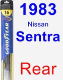 Rear Wiper Blade for 1983 Nissan Sentra - Hybrid